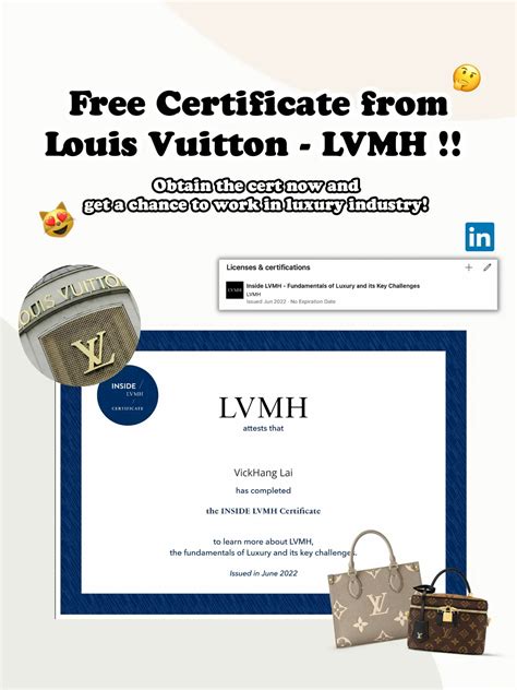 lvmh certificate online.